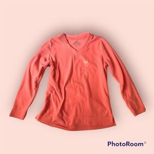 Pink long sleeve fleece active wear shirt by Made for life brand